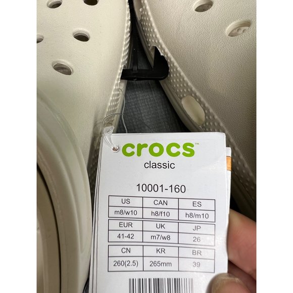 Crocs Classic Clogs Bone/Beige - Multi Size (M9/W11, M8/W10) New